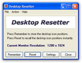 Desktop Resetter Screenshot